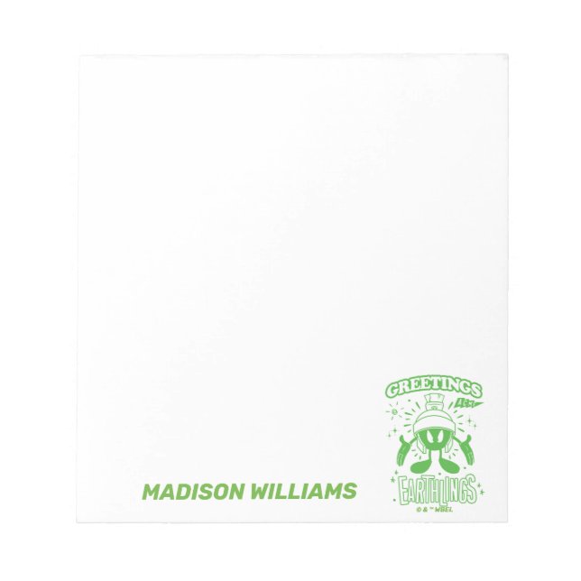 Bloc De Notas Tasty Retro MARVIN EL MARTIAN™ (Frente)