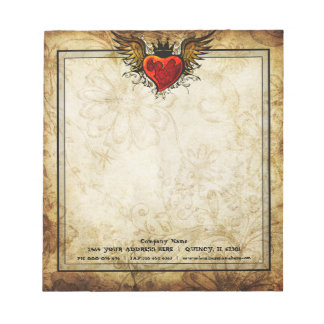 Bloc De Notas Tattoo Wonged Heart Molesto Notepad Vintage