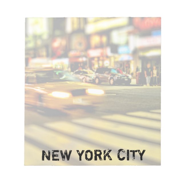 Bloc De Notas Taxi abstracto de NYC (Frente)
