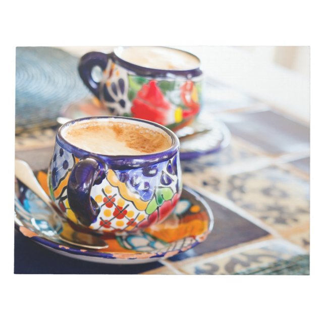Bloc De Notas taza de café colorida (Frente)