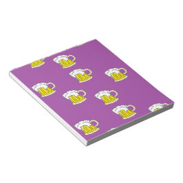 Bloc De Notas Taza de cerveza espumosa en morado