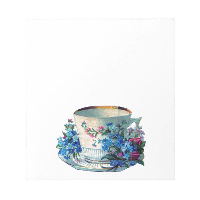 BLOC DE NOTAS: TAZA DE TÉ ANTIGUA NOTAS ADHESIVAS (Frente)
