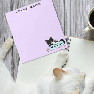 Bloc De Notas Tazón de perro de gato de Tuxedo