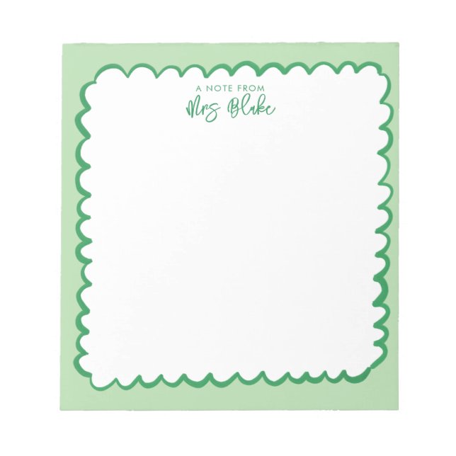 Bloc De Notas Teacher Appreciation Bold Color Border (Frente)