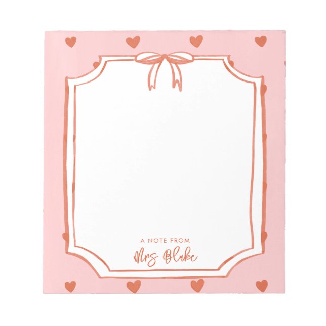 Bloc De Notas Teacher Appreciation Bold Color Border (Frente)