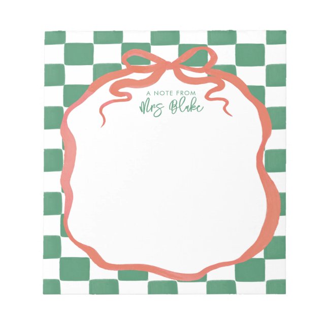 Bloc De Notas Teacher Appreciation Bold Color Border (Frente)