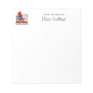 Bloc De Notas Teacher From the Desk of Personalized Notepad