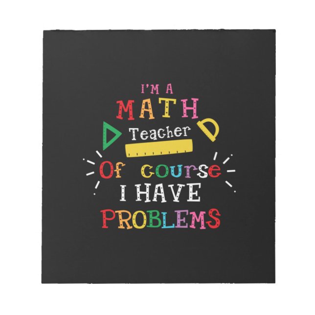Bloc De Notas Teacher Gift I Am A Math Teacher (Frente)
