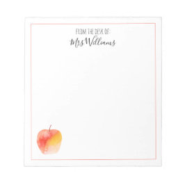 Bloc De Notas Teacher Nombre personalizado Regalo de color de ag