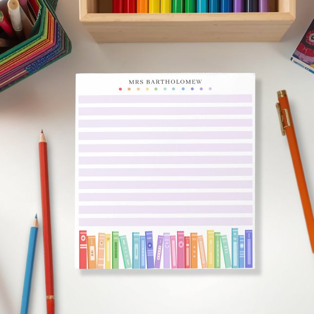 Bloc De Notas Teacher's Rainbow Colors Books Custom  (Subido por el creador)