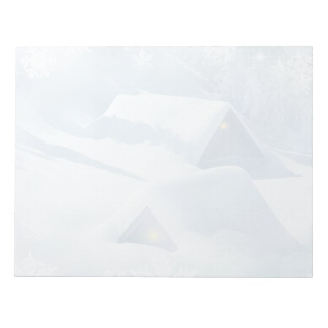 Bloc De Notas Techo de nieve en un bosque (Frente)