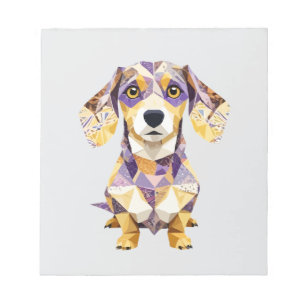 Bloc De Notas Teckel Playful Adorable Cute Animal Colorful Funny