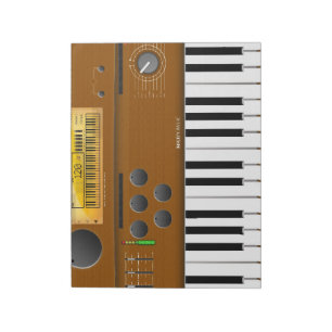 Bloc De Notas teclado electrónico de dibujos animados