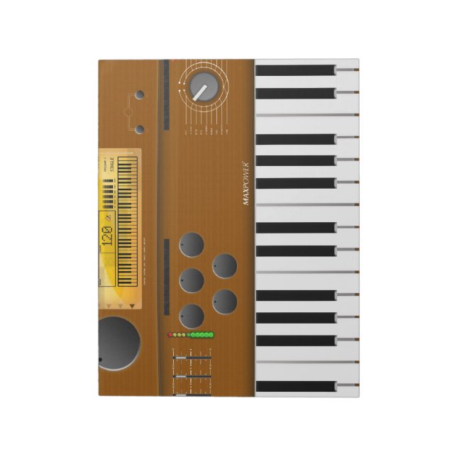 Bloc De Notas teclado electrónico de dibujos animados (Lado Izquierdo)