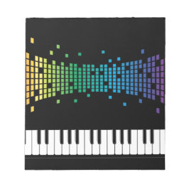 Bloc De Notas Teclado instrumental de piano musical multicolor