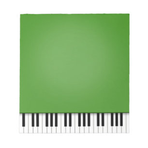 Bloc De Notas Teclado piano Diversión Verde 5.5x6 Música