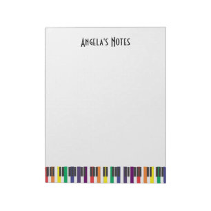 Bloc De Notas Teclas de piano de arcoíris