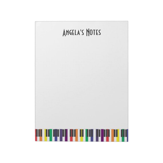 Bloc De Notas Teclas de piano de arcoíris (Lado Izquierdo)
