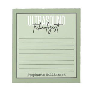 Bloc De Notas Técnico tecnológico de ultrasonido personalizado