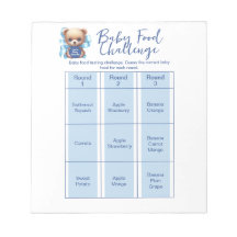 Teddy Bear Blue Baby Shower Food Challenge Game