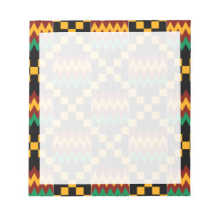 Bloc De Notas Tela Kente de Kwanzaa negra roja amarilla verde