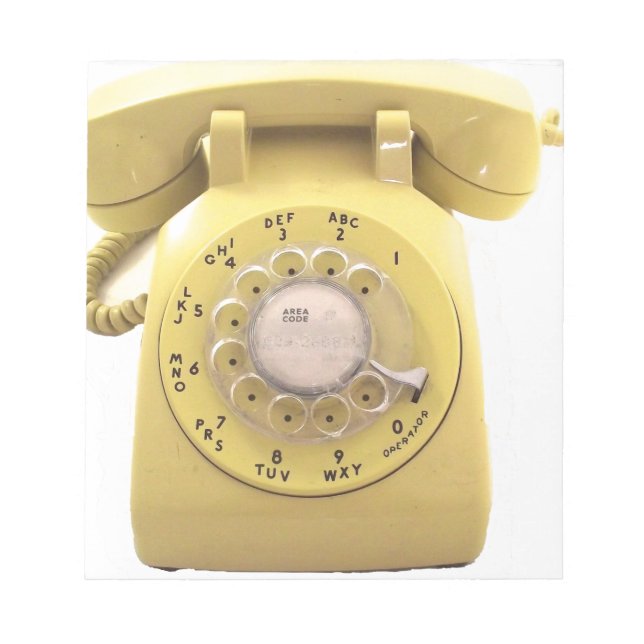 Bloc De Notas Teléfono rotario amarillo (Frente)