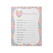 Tema de Baby Shower Pastel Pink Cute Owl - Deseos