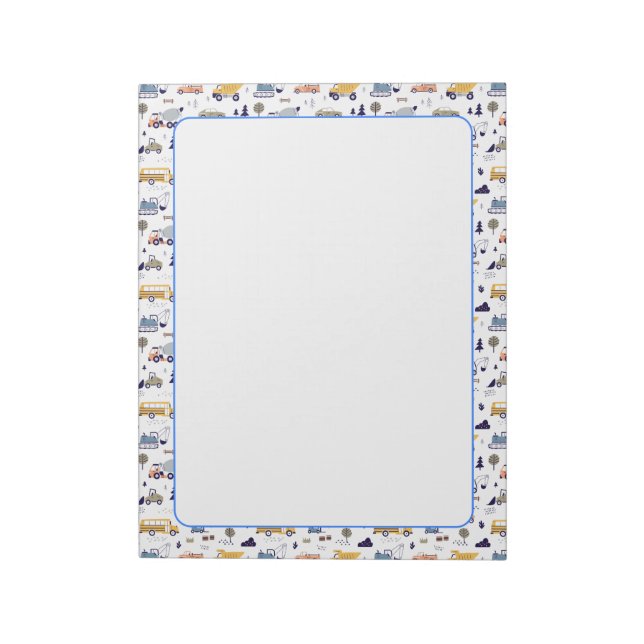 Bloc De Notas Tema de los vehículos (Lado Izquierdo)