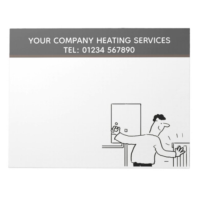 Bloc De Notas Tema del Personalizado de servicios de calefacción (Frente)