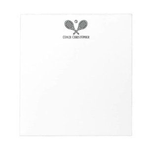Bloc De Notas Tema del tenis Nombre Monogramado