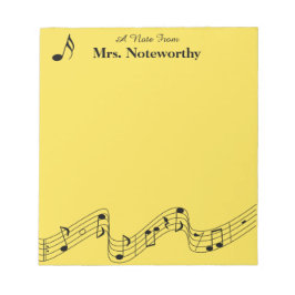 Bloc De Notas Tema musical 40 páginas Notepad Personalizado