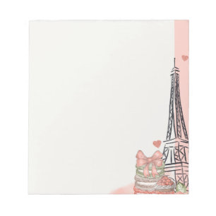 Bloc De Notas Tema romántico rosado de París