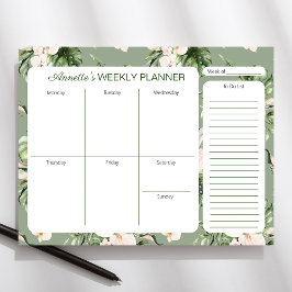 Bloc De Notas Tema Tropical Personalizado Planner Pad