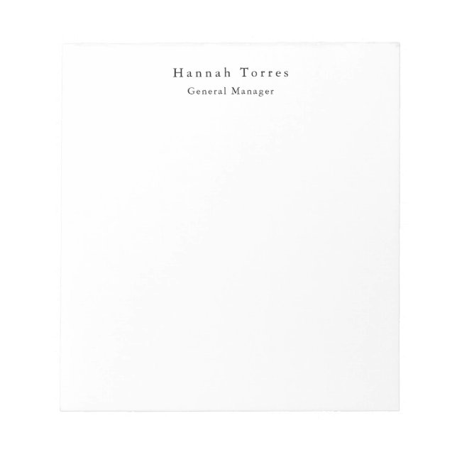 Bloc De Notas Tendencias Negro y Blanco Creativo Moderno (Frente)