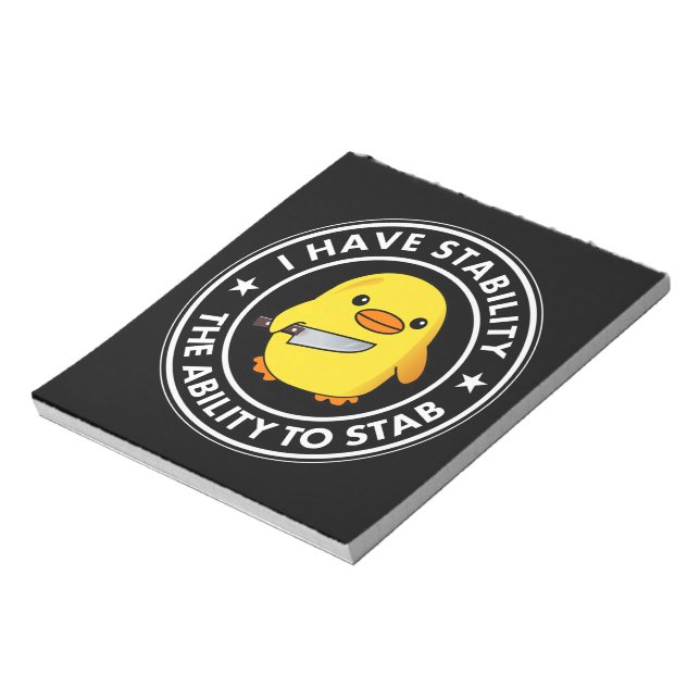 Bloc De Notas Tengo La Estabilidad De Apuñalar Graciosamente (Lado Izquierdo)