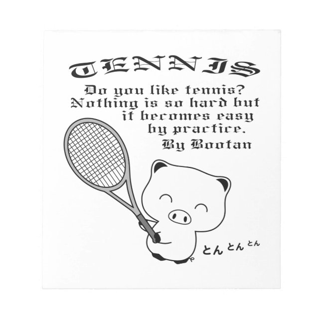Bloc De Notas Tenis (Frente)