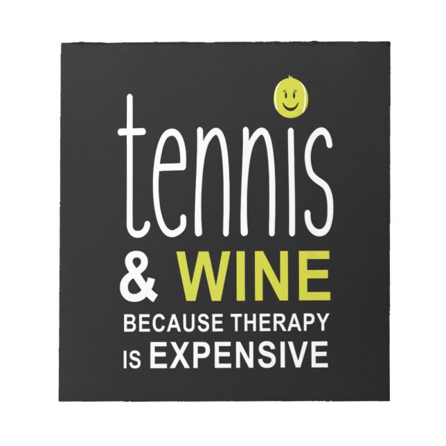 Bloc De Notas Tenis Y Vino Premium (Frente)