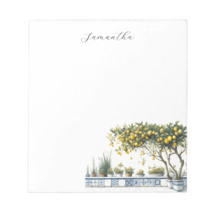 Bloc De Notas Terraza de mosaico de Amalfi Lemon Tree