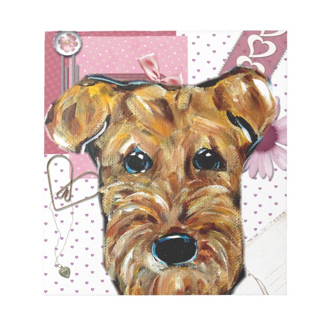 BLOC DE NOTAS TERRIER AIREDALE (Frente)