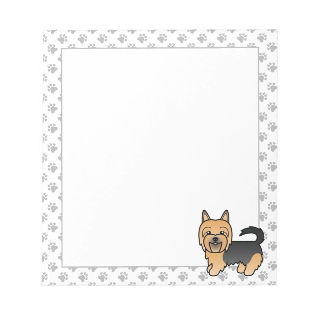 Bloc De Notas Terrier Australiano Azul y Canela Perro de Dibujos (Frente)
