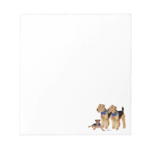 Bloc De Notas Terriers Airedale Bandera Americana