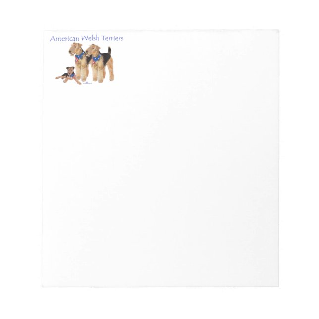 Bloc De Notas Terriers galeses americanos (Frente)