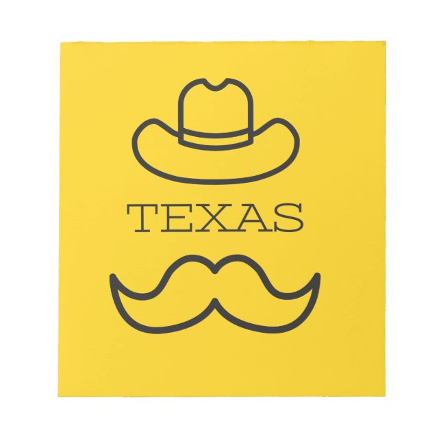 Bloc De Notas Texas en amarillo 2 (Frente)
