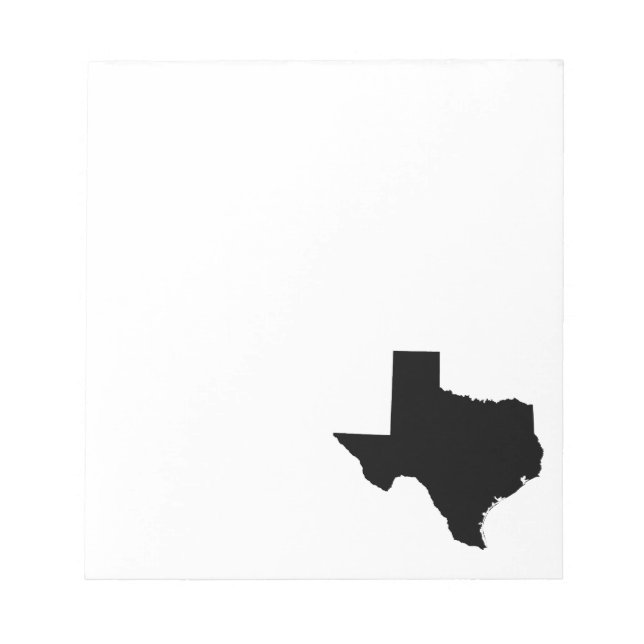 Bloc De Notas Texas en blanco y negro (Frente)