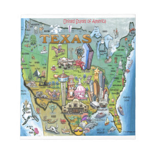 Bloc De Notas Texas USA Map