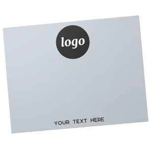 Bloc De Notas Texto de logotipo simple comercial Azul promociona