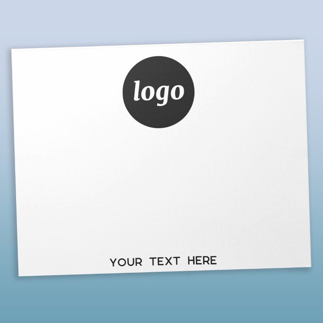 Bloc De Notas Texto de logotipo simple promocional para empresas (Simple logo with custom text promotional business notepad)