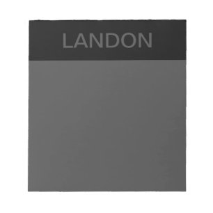 Bloc De Notas Texto de personalizable Negra y gris oscuro