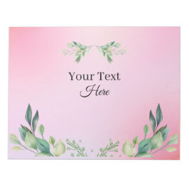 Bloc De Notas Texto personalizado de color rosa