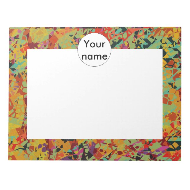 Bloc De Notas Textura de agujeros coloridos (Frente)